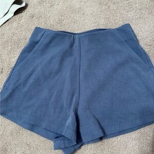 Lululemon Ribbed Softstreame High Rise Blue Shorts (2”)